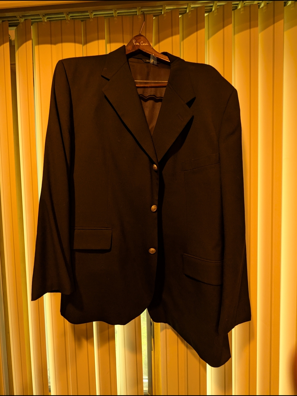 Men's Navy Sport Coat Blazer - Classic Button Front No Vent